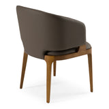 Baskin Brown and Walnut Arm Dining Chair