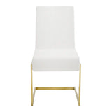 Batavia Modern White & Gold Dining Chair (Set of 2)