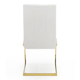 Batavia Modern White & Gold Dining Chair (Set of 2)