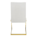 Batavia Modern White & Gold Dining Chair (Set of 2)