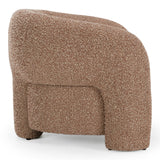 Bates Modern Brick Fabric Accent Chair + Ottoman