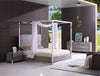 Eastern King Arlene Modern Grey Elm & Stainless Steel Bedroom Set