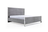 Eastern King Charlene Modern Grey Elm & Stainless Steel Bed