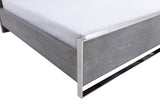 Charlene Modern Grey Elm & Stainless Steel Bed
