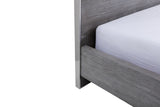 Charlene Modern Grey Elm & Stainless Steel Bed