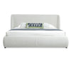 Eastern King Butler Sample Off-White Fabric Bed