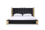 Token Modern Black & Gold 4-Piece Bedroom Set
