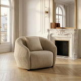 Belinda Modern Beige Fabric Accent Chair