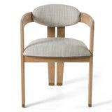 Belton Modern Off-White Fabric + White Wash Oak Dining Chair