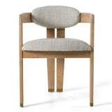 Belton Modern Off-White Fabric + White Wash Oak Dining Chair
