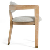 Belton Modern Off-White Fabric + White Wash Oak Dining Chair