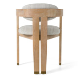 Belton Modern Off-White Fabric + White Wash Oak Dining Chair