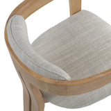 Belton Modern Off-White Fabric + White Wash Oak Dining Chair