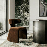 Bergman Modern Camel Velvet Dining Chair