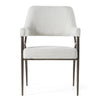 Betty Modern Off-White Fabric + Bronze Dining Chair