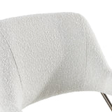 Betty Modern Off-White Fabric + Bronze Dining Chair