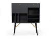  Mielcasa | Black Modrest Billy Modern Black Oak & Gold Tall Buffet | SKU VGDWJ9584-1 | MPN: 74855 | Free Delivery & Free Return