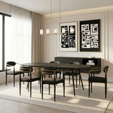 Billy Modern Black Oak & Gold Extendable Dining Table