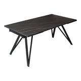 Bobby Modern Black Ceramic Extendable Dining Table
