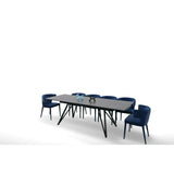 Bobby Modern Black Ceramic Extendable Dining Table