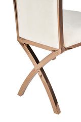 Bonnie Beige Velvet & Rose Gold Dining Chair (Set of 2)