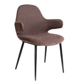 Bontura Modern Brown Fabric & Leatherette Accent Chair