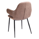 Bontura Modern Brown Fabric & Leatherette Accent Chair