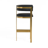 Boswell Modern Black + Matte Gold Barstool