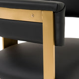 Boswell Modern Black + Matte Gold Barstool