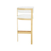 Boswell Modern White + Gold Barstool