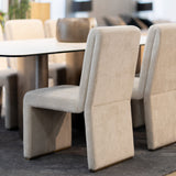 Bounty Modern Beige Fabric + Antique Brass Dining Chair (Set of 2)