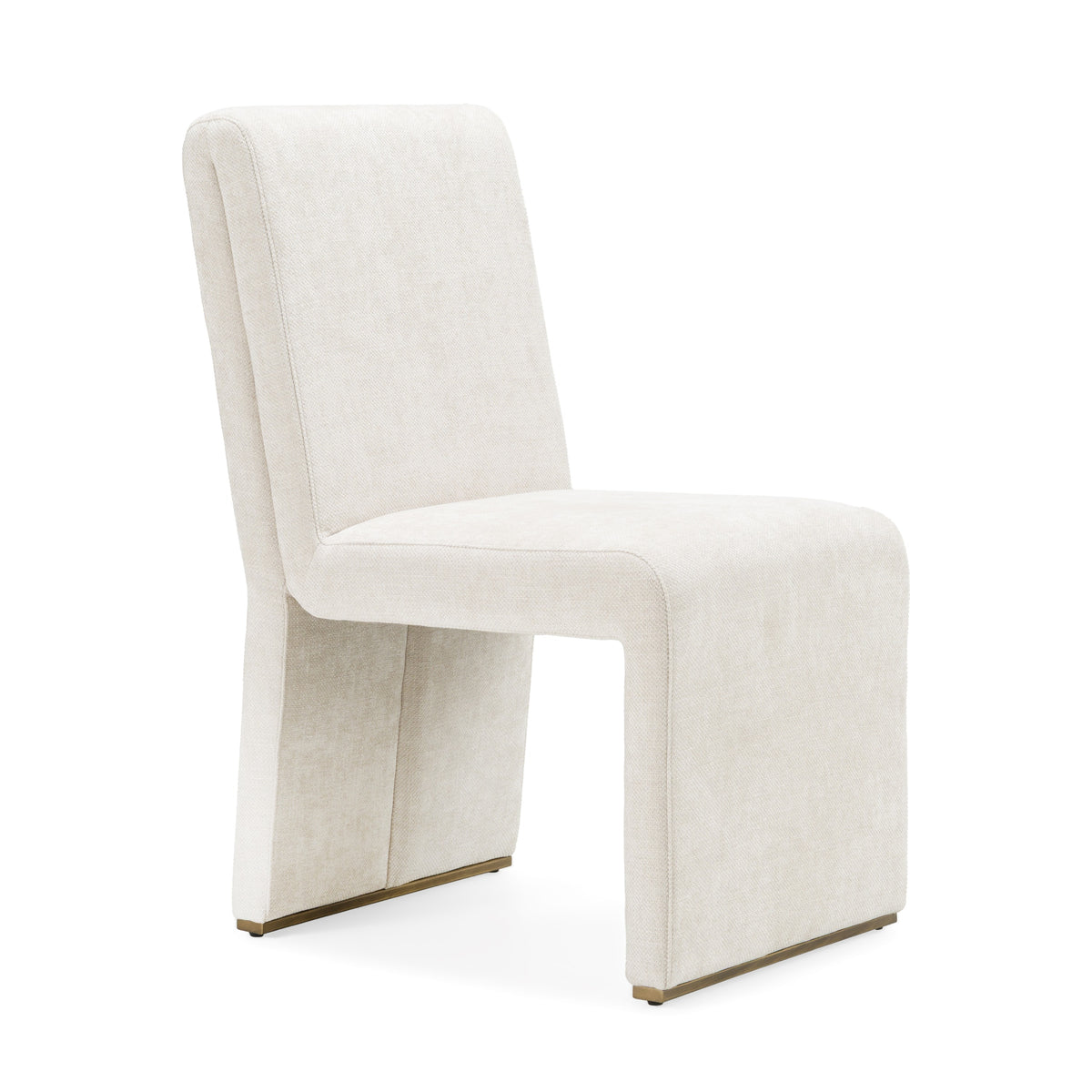 Bounty Modern Beige Fabric + Antique Brass Dining Chair (Set of 2)