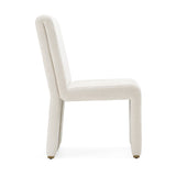 Bounty Modern Beige Fabric + Antique Brass Dining Chair (Set of 2)