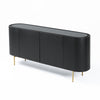 Bowie Mid-Century Modern Black Oak + Brass Buffet