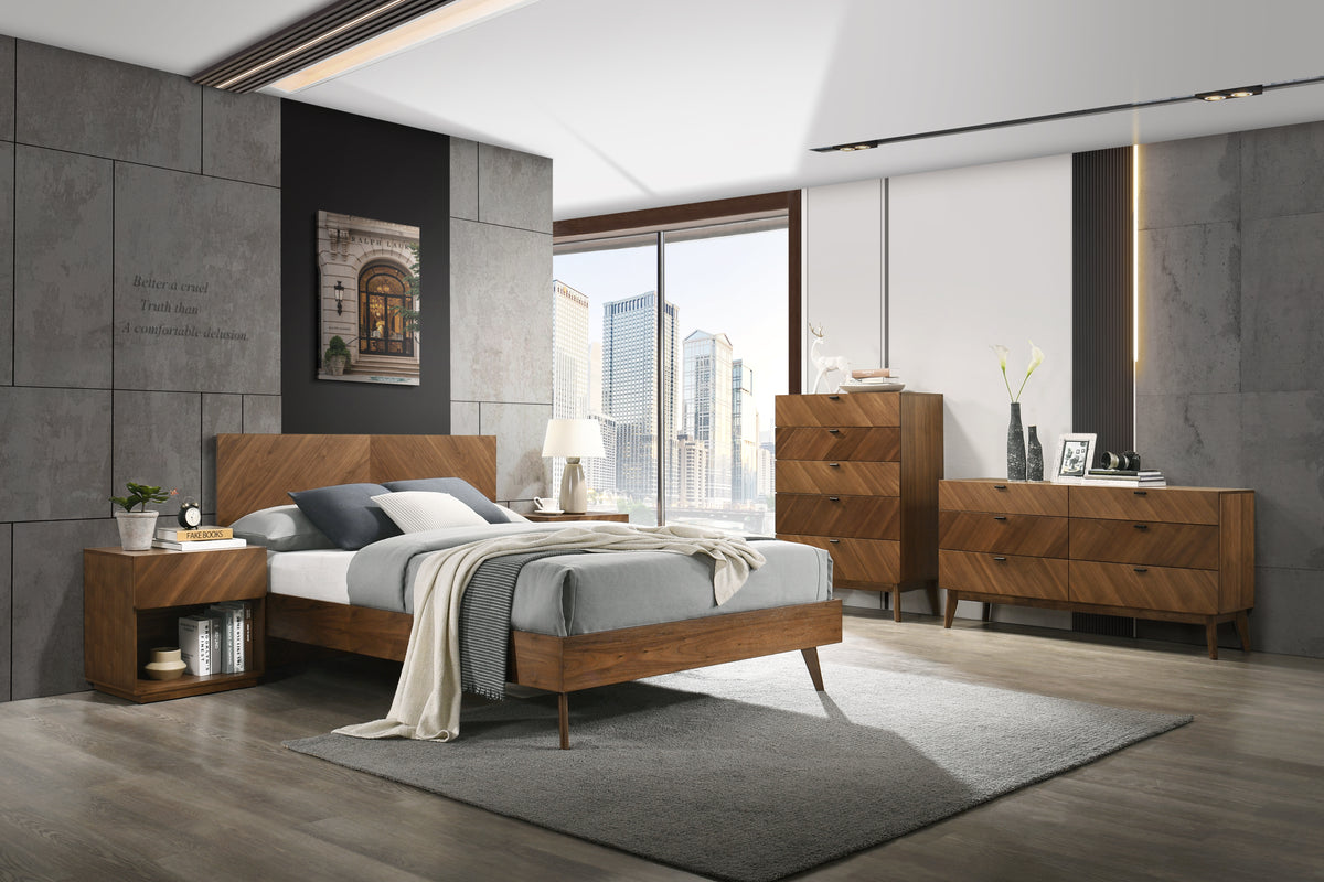  Mielcasa |Nova Domus Kamela Modern Walnut Q Bedroom Set | SKU VGMA-BR-128-SET-Q | MPN: 80178 | Free Delivery & Free Return