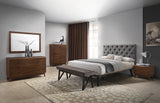 Eastern King Gibson Modern Grey & Walnut Bedroom Set