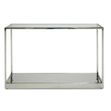 Braxton Contemporary Clear Wave Glass Console Table