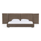 Breslow Modern Dark Taupe Velvet Bed