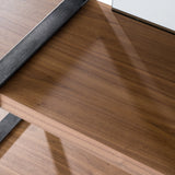 Brewer Modern Walnut & Black Bookshelf