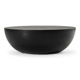 Bronte Modern Black Concrete Round Coffee Table