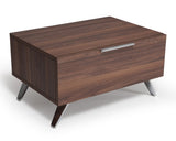 Lamont + Brooklyn Modern Beige Fabric + Walnut 4-Piece Bedroom Set