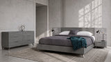 Bronx Italian Modern Faux Concrete & Grey 4-Piece Bedroom Set
