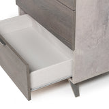 Bronx Italian Modern Faux Concrete & Grey Chest
