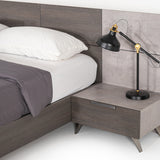 Bronx Italian Modern Faux Concrete & Grey Bedroom Set