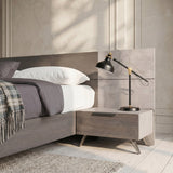 Bronx Italian Modern Faux Concrete & Grey Bedroom Set