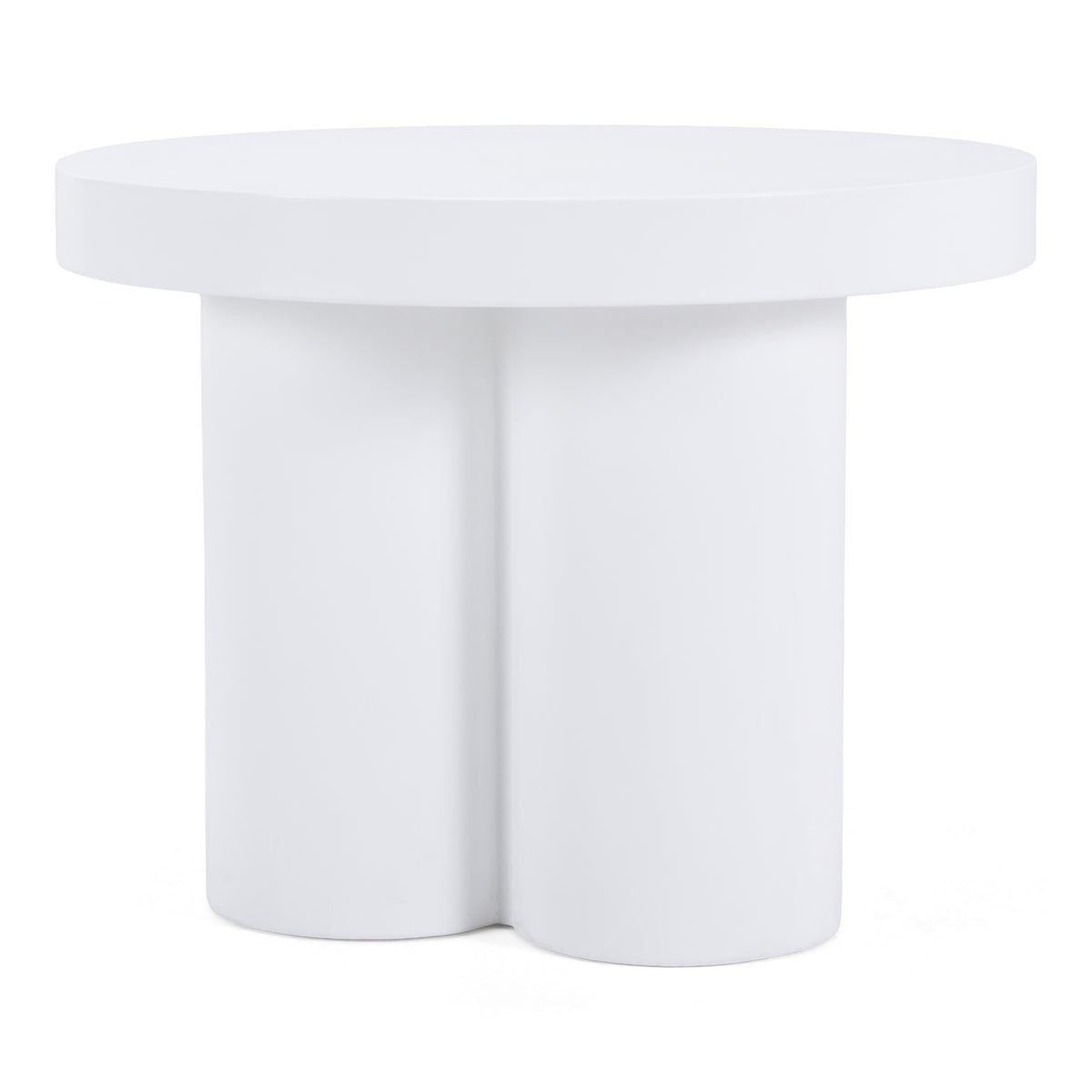 Bruni Modern White Concrete End Table
