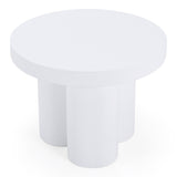 Bruni Modern White Concrete End Table