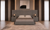 Buckley Grey & Black Stainless Steel Bedroom Set