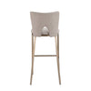 Burton Glam Greige Fabric + Brass Bar Stool (Set of 2)