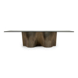 Byer Modern Glass + Grey Ash Dining Table
